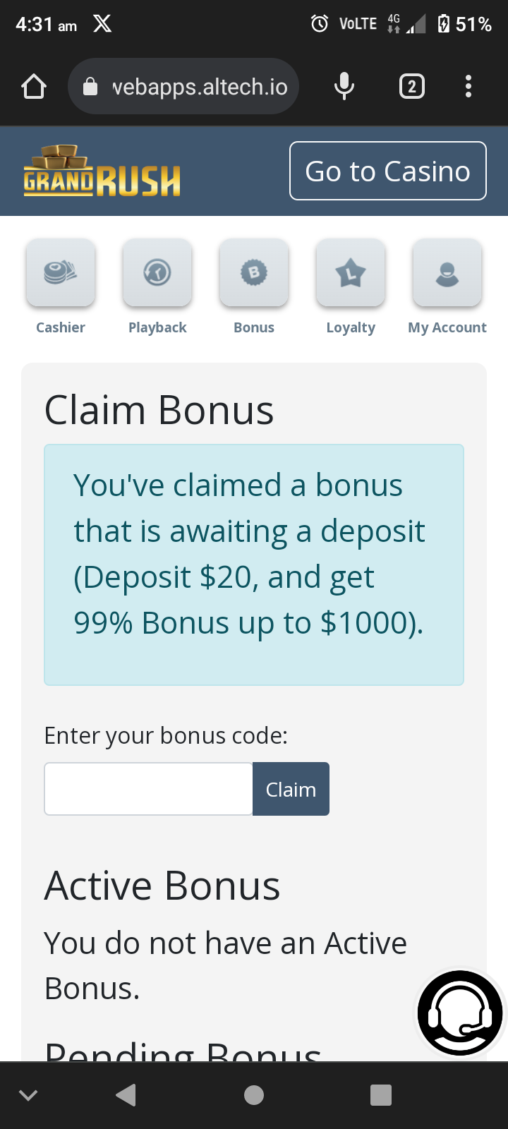 Grandrush Online Casino