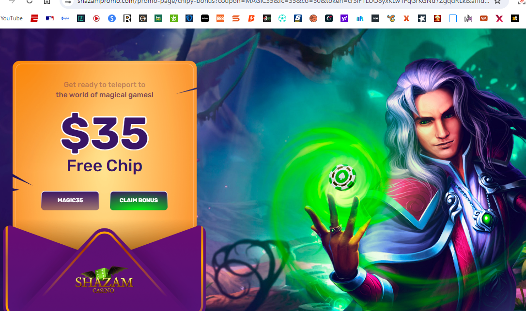 Shazam Casino $35 FREE CHIP Review