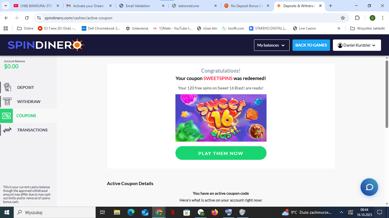 pak storting-matchbonus bij Spinsy Casino