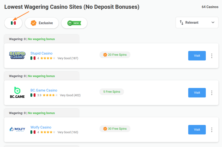 Casinos con apuestas bajas en México