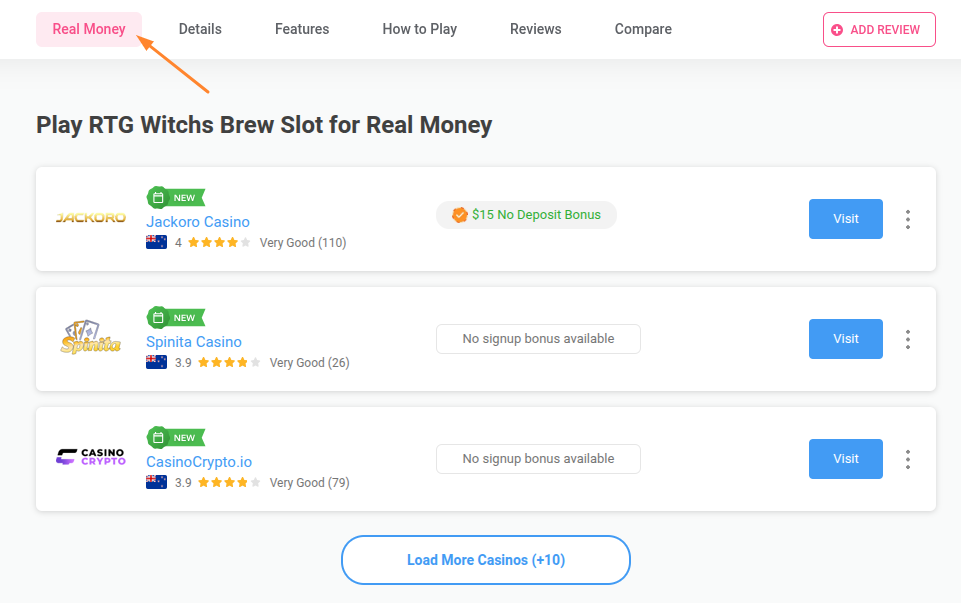 witchs brew play for real money