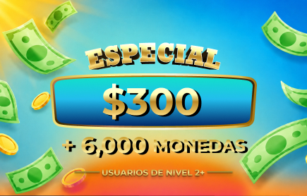 Rifa de Julio de 2026: $300 en dinero real + 6.000 monedas