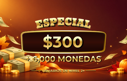 Rifa de Octubre de 2026: $300 en dinero real + 6.000 monedas