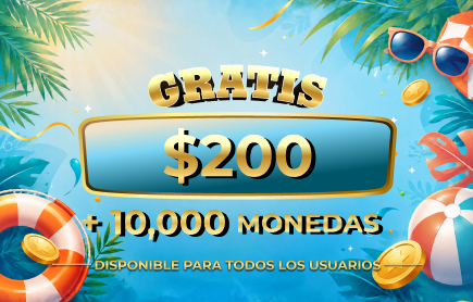 Rifa GRATIS de Julio de 2026: $200 + 10.000 monedas