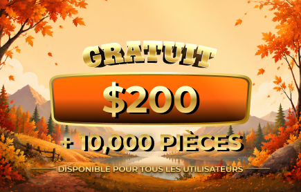 Tirage au Sort GRATUIT Sept. 2026 : 200 $ + 10 000 pièces