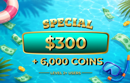 Aug 2026 Real Cash $300 + 6,000 Coins Raffle