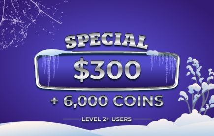 Jan 2023 Real Cash $300 + 6,000 Coins Sweepstake! image