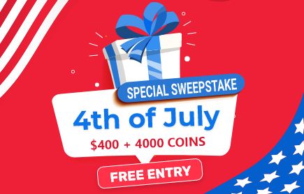 July 4, 2021 Special Event: $400 + 4,000 Coins image