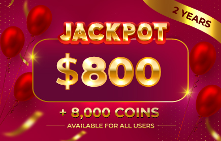 MADNESS! Anniversary Jackpot: $800 + 8,000 Coins image