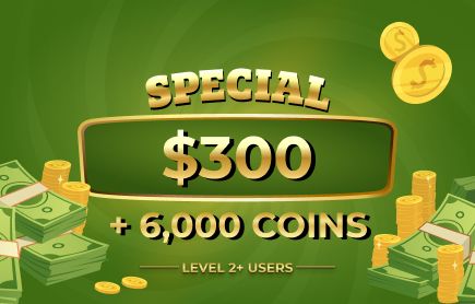 Mar 2025 Real Cash $300 + 6,000 Coins Sweepstake image