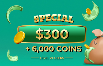 Mar 2026 Real Cash $300 + 6,000 Coins Raffle