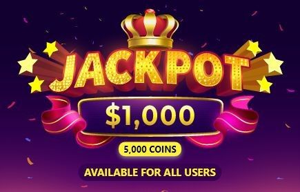Mega Jackpot Sweepstake 2021: $1,000 + 5,000 Coins image