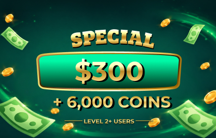 Sep 2026 Real Cash $300 + 6,000 Coins Raffle