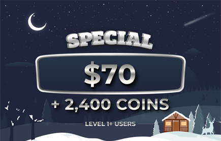 Snow Moon's Lure Sweepstake $70 + 2,400 Coins image