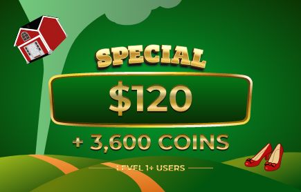 The Winner of Oz Sweepstake: $120 + 3,600 Coins image