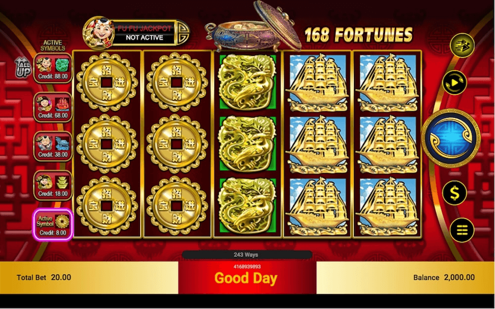 Play 168 Fortunes for Fun at Chipy.com
