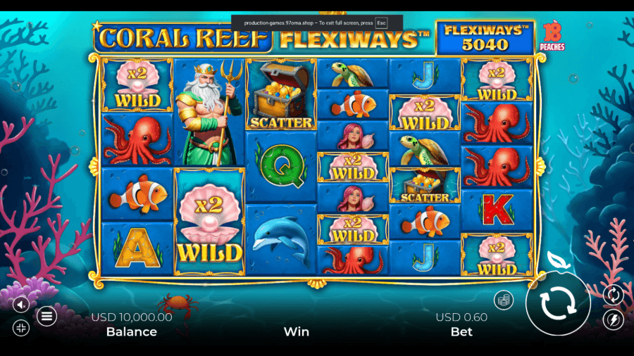 Screenshot della slot Coral Reef FlexiWays
