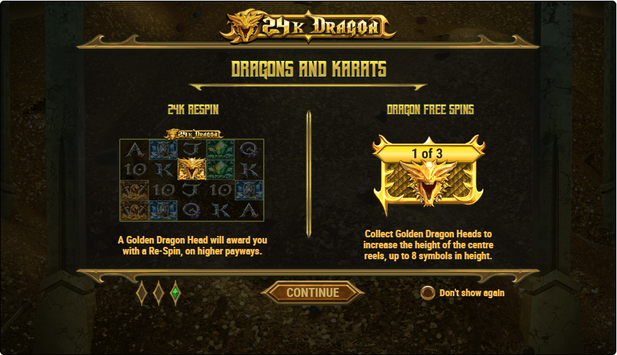 24k Dragon online slot game bonus features
