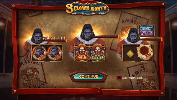 3 Clown Monty bonus feature