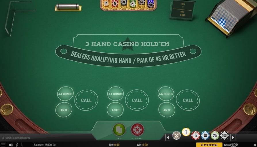 لعبة 3 Hand Casino Hold'em