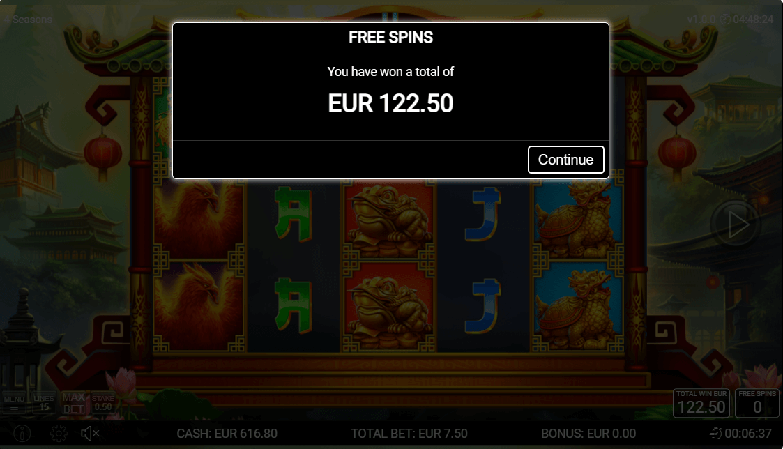 4 Seasons Online Slot Game Bonus