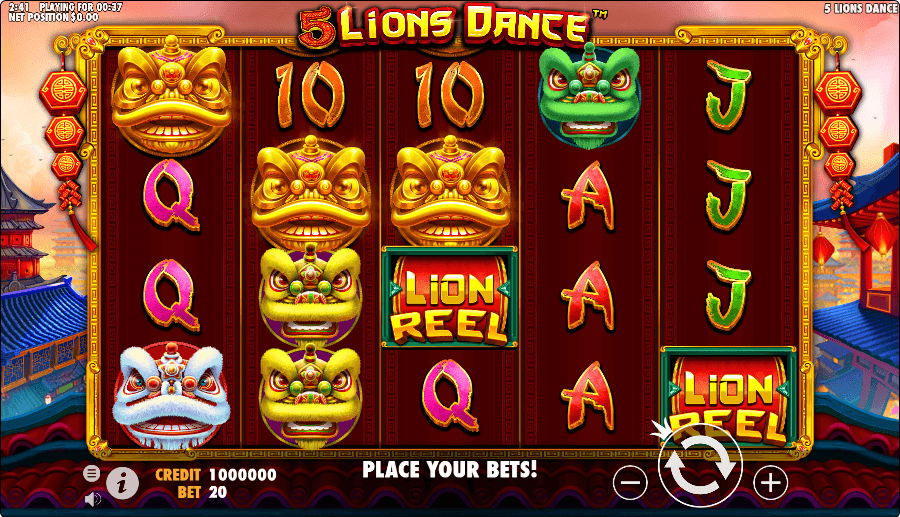 5 Lions Dance Online Slot Game Features