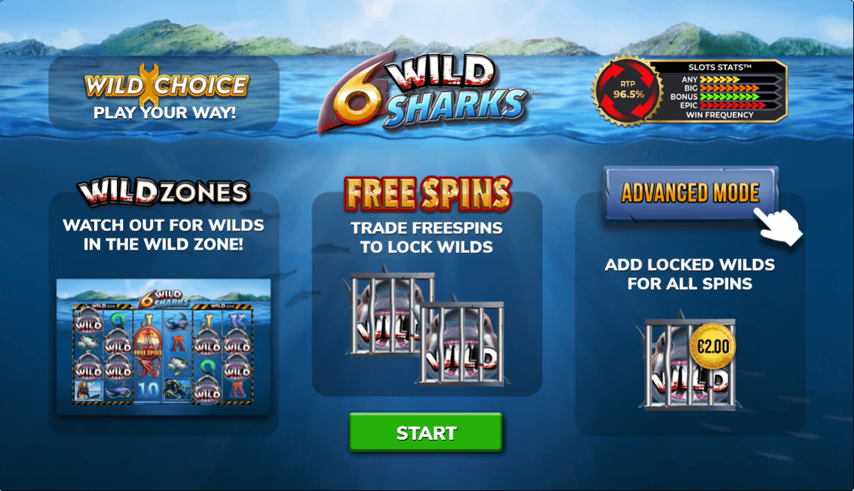 6 Wild Sharks Online Slot Game Reels