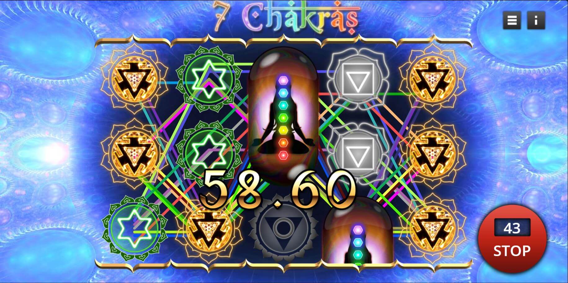 7 Chakras online slot game big win