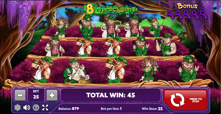 8 Leprechauns Online Slot Game Features