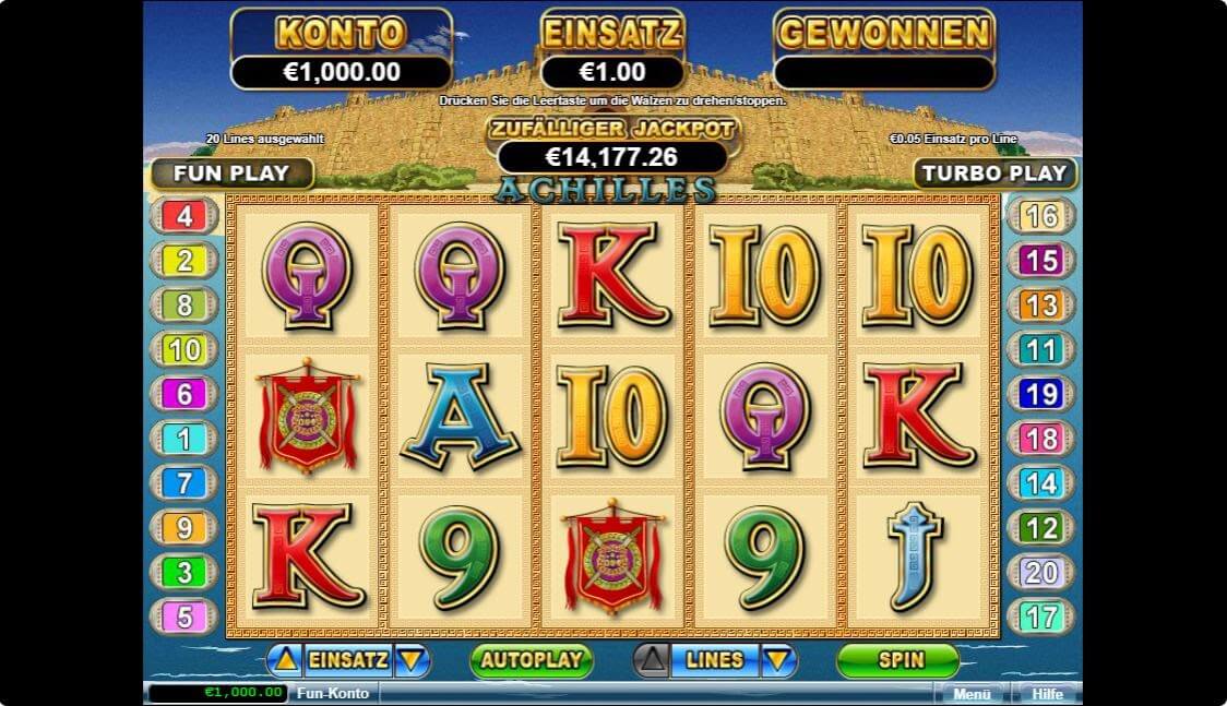 RTG Achilles Slot Reels Presentation