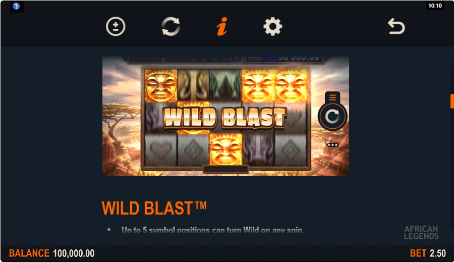 African Legends online slot game wild feature