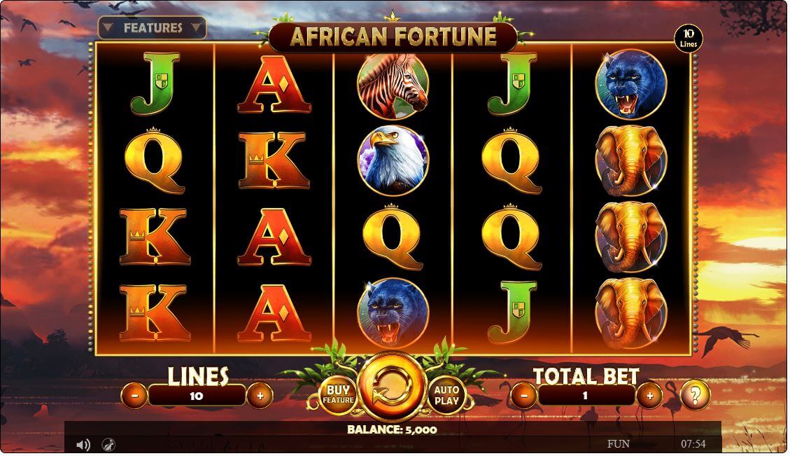 Spinomenal African Fortune Online Slot reels