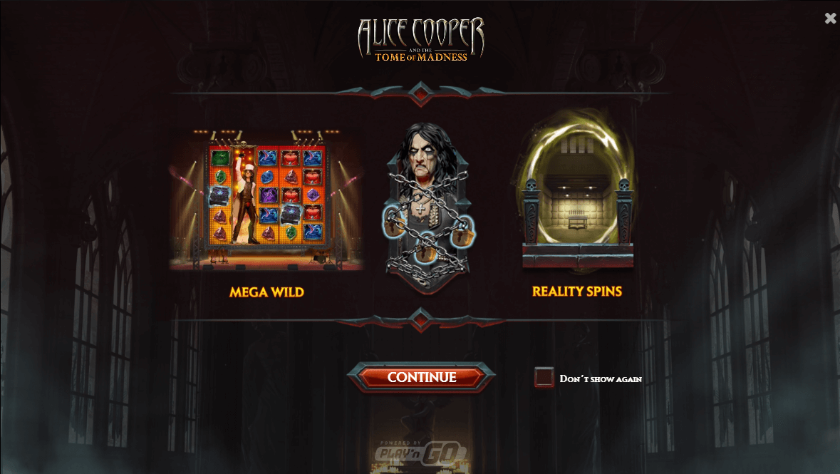 Alice Cooper and The Tome of Madness Online Slots Game Features