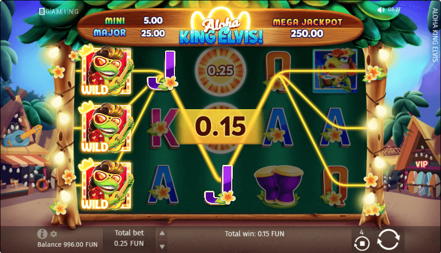 Aloha King Elvis online slot game big win