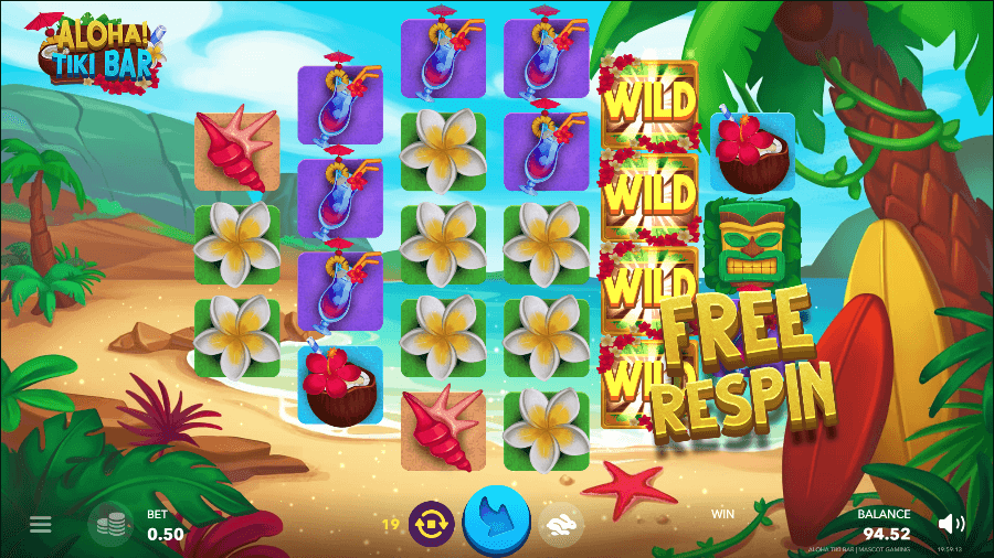 Aloha Tiki Bar Online Slots Game Features