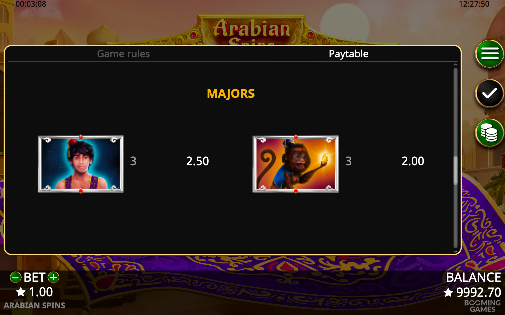 BOOMING_GAMES_ARABIAN_SPINS_SLOT_PAYTABLE