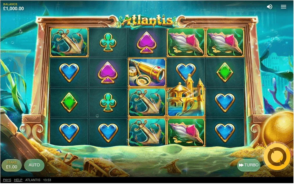 Atlantis Online Slot Reels