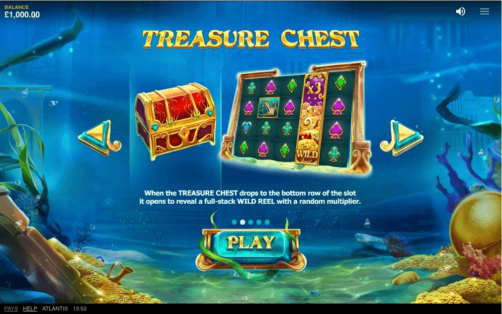 Atlantis Online Slot Special Features