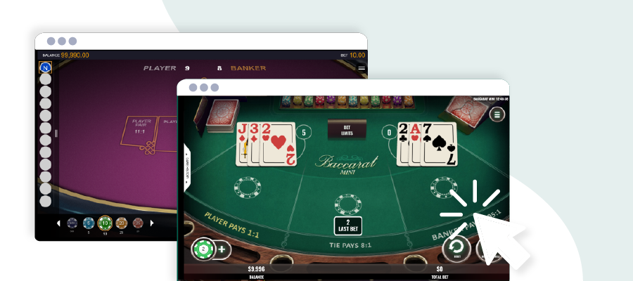 Varianten in Baccarat