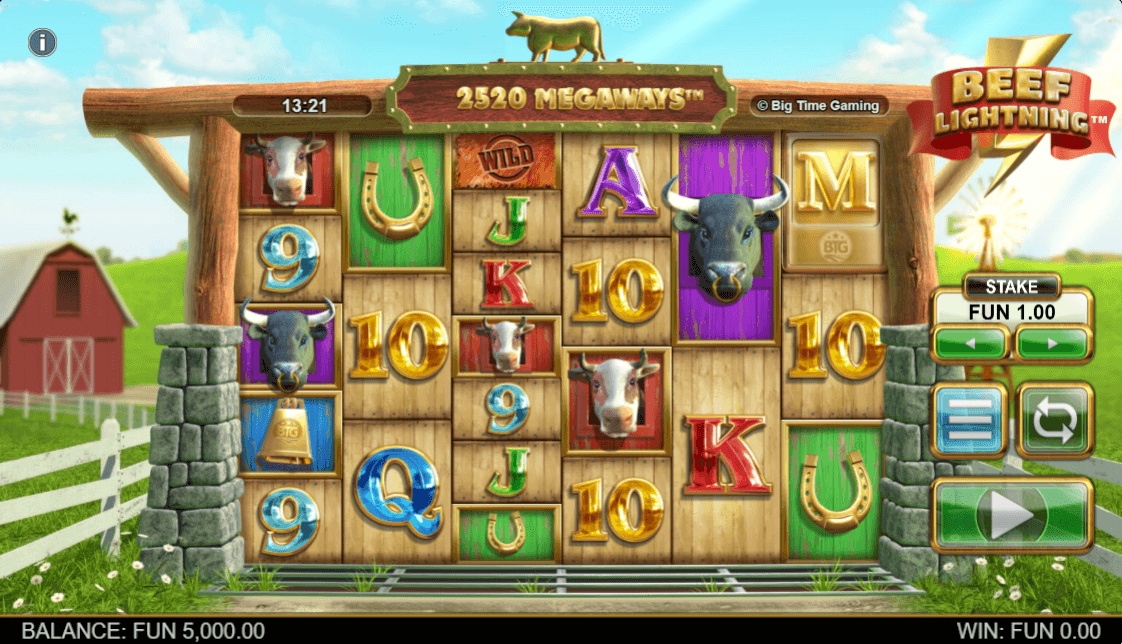 Beef Lightning Megaways Online Slots Game Reels