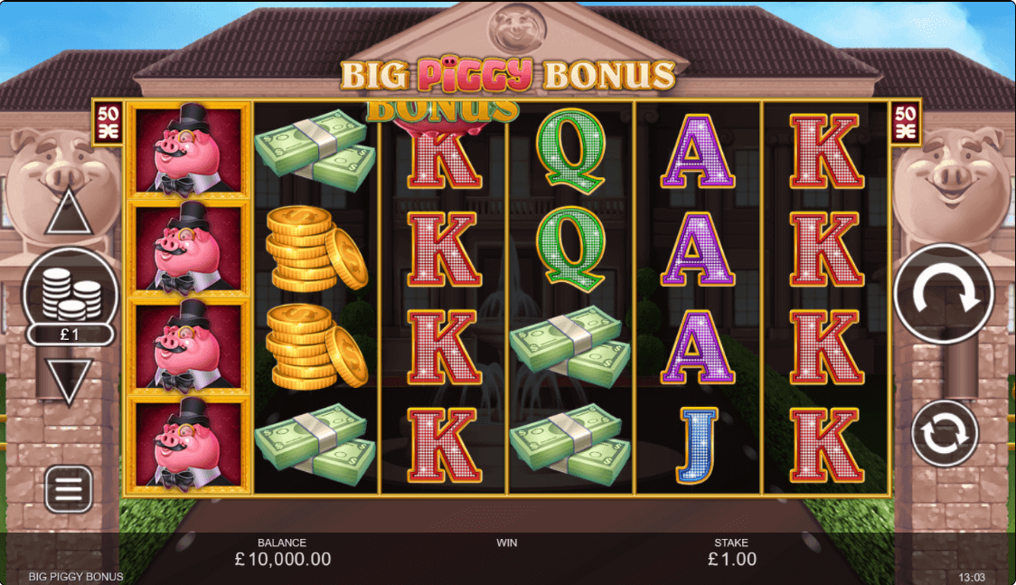 Big Piggy Bonus Online Slots Game Reels