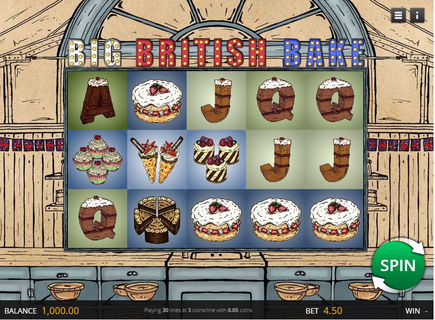 Big British Bake Slot Game Reels