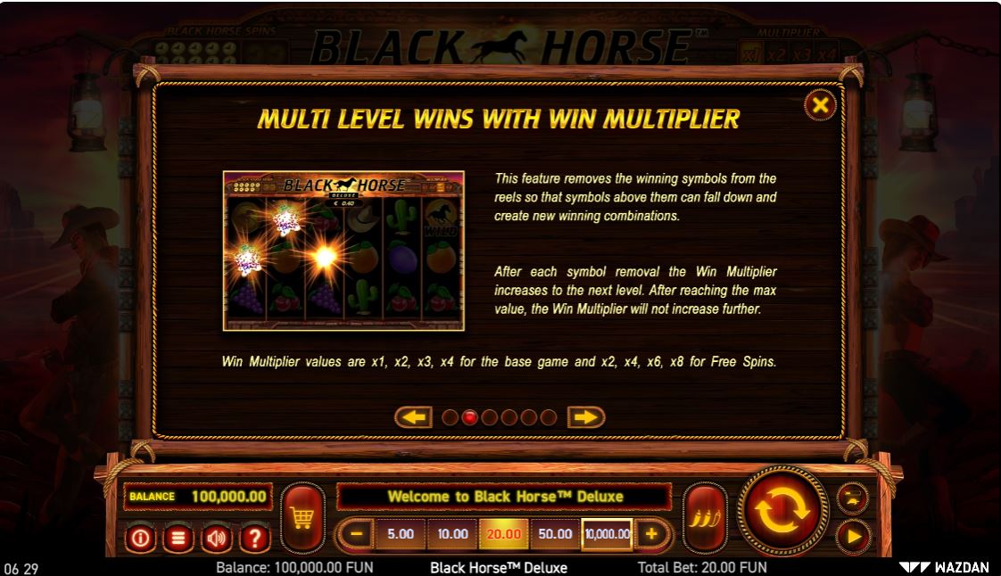 Black Horse Deluxe Online Slot Machine Special Features
