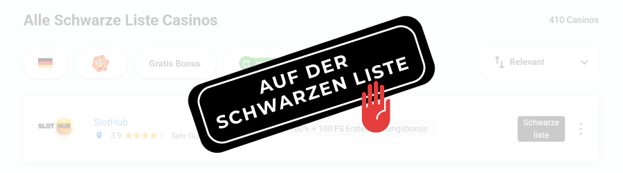 Online Schwarze Liste Casinos Chipy