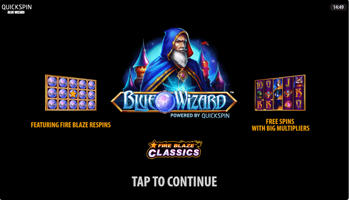 Blue Wizard Online Slots Game Features