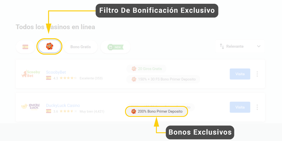 filtro de bonificación exclusivo de la página de inicio imagen
