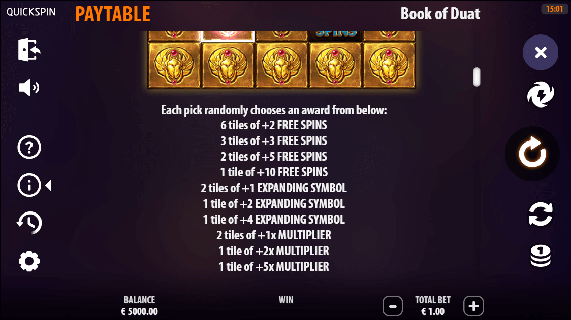 Book of Duat Online Slots Game Features