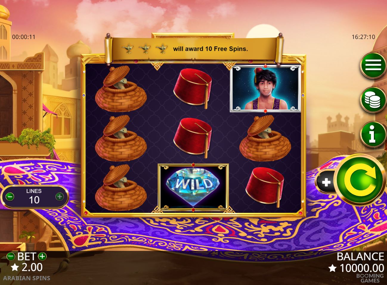 Booming Games Arabian Spins
