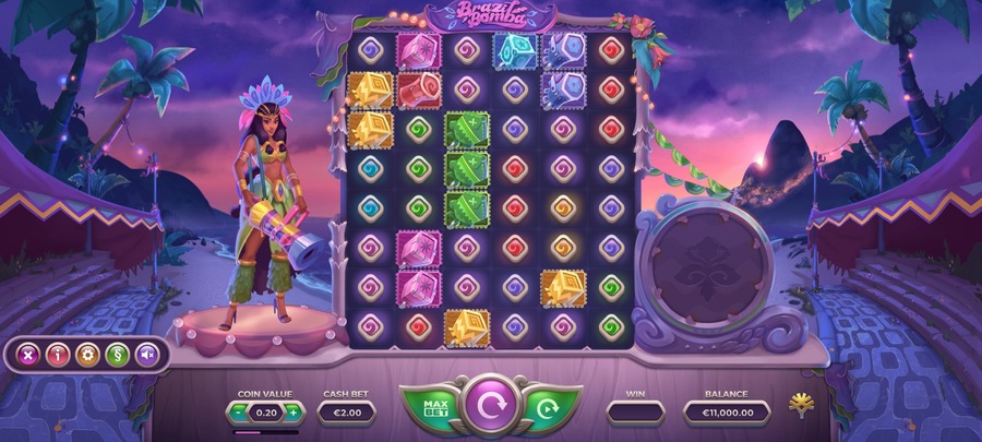Brazil Bomba online slot game reels