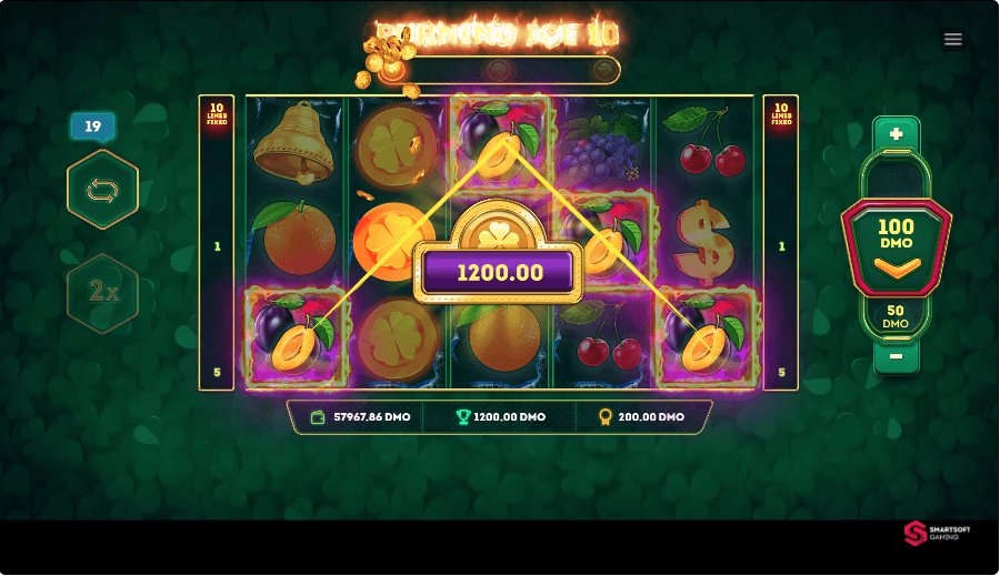 Burning Ice 10 online slot game big win